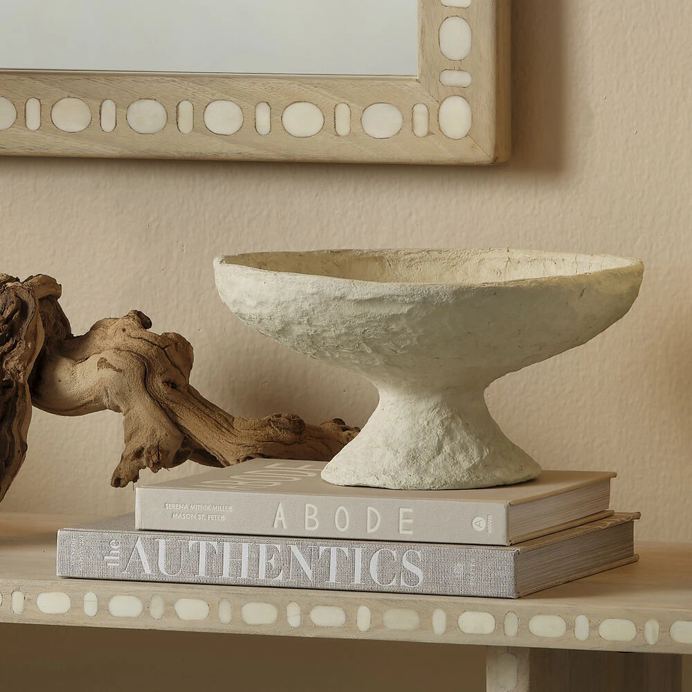 Garden Cream Pedestal Bowl - Image 5