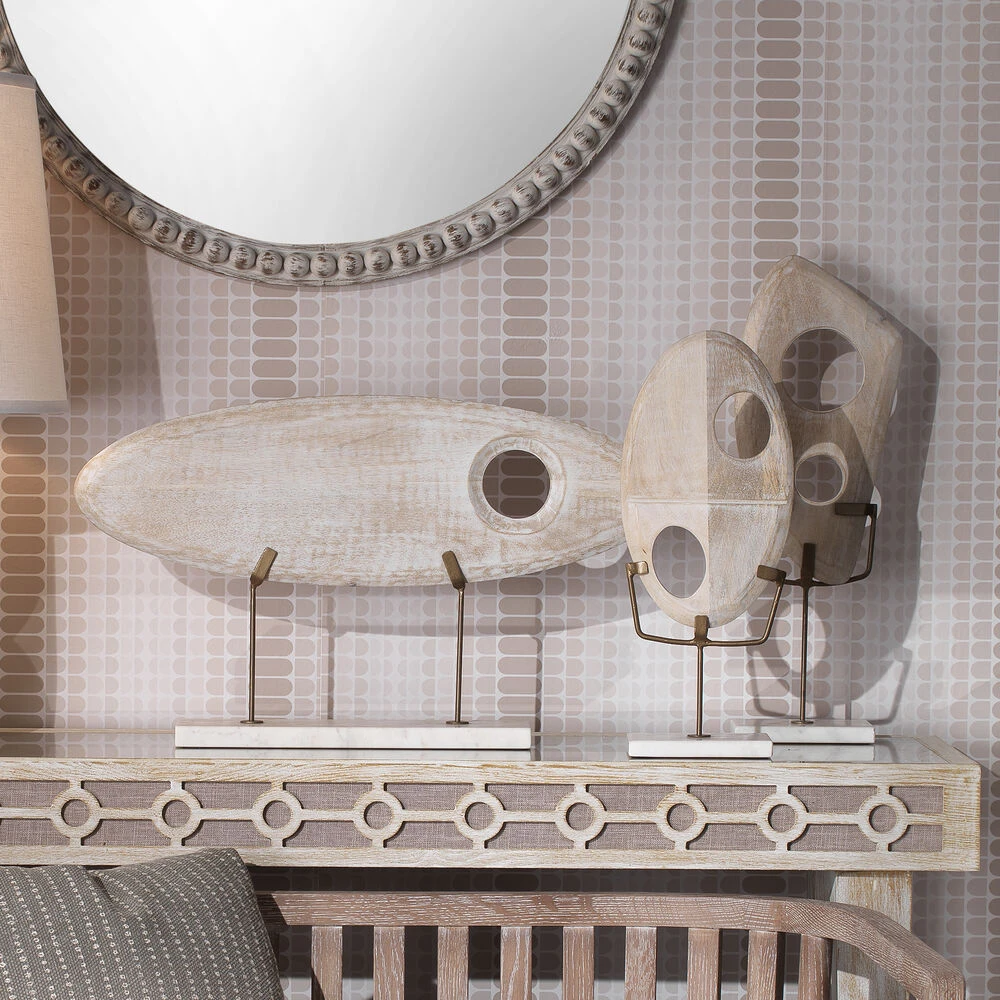 Hepalith Object White Washed Wood Table Object - Image 5