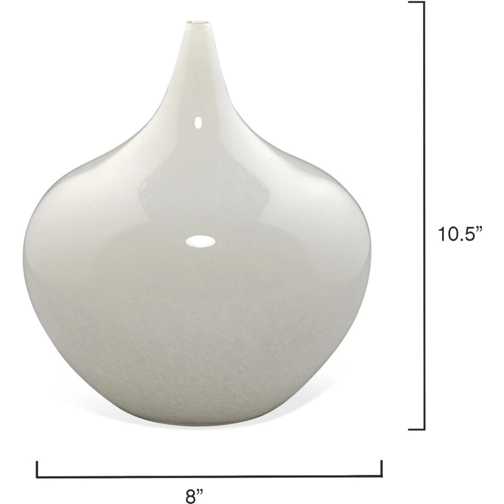 Nymph Decorative 19 X 8 Inch Vases In White Glass, Set Of 3 - Image 3