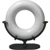 Round And Round We Go White Marble Marble Ring Table Decor