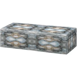 Rorschach 17 X 7 Inch Indigo Blue Lacquer Long Box