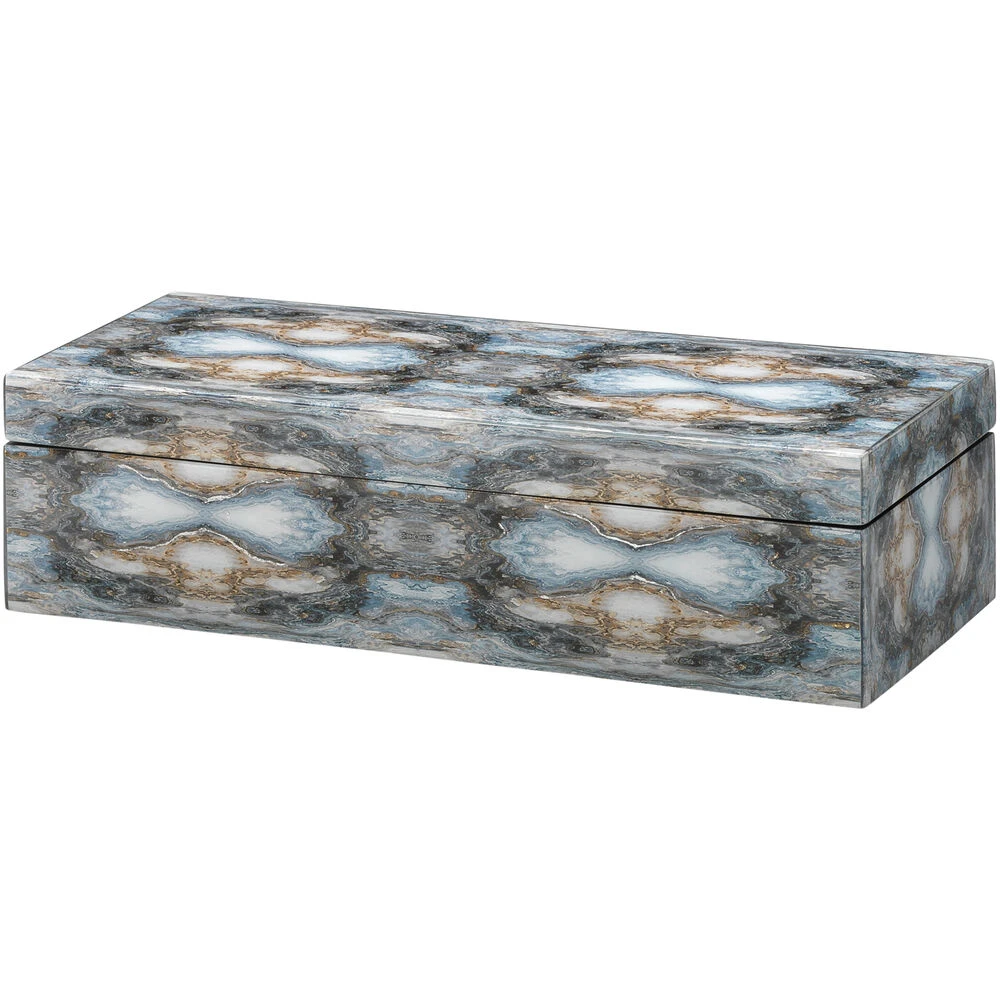 Rorschach 17 X 7 Inch Indigo Blue Lacquer Long Box