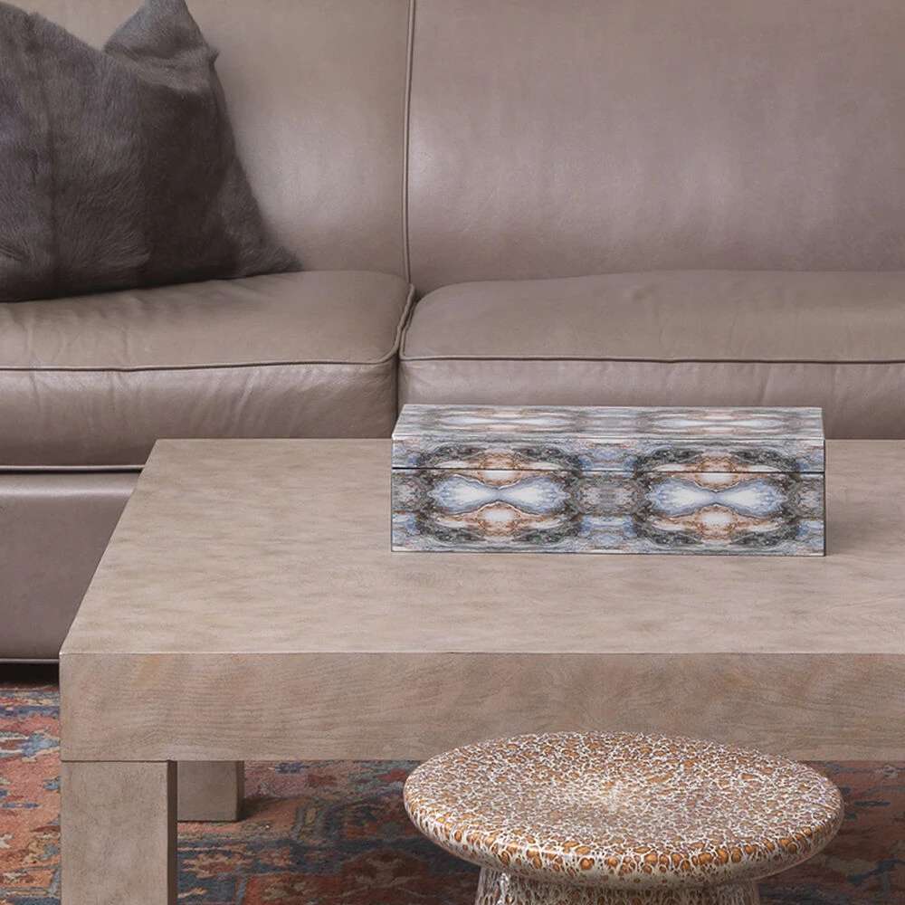 Rorschach 17 X 7 Inch Indigo Blue Lacquer Long Box - Image 7