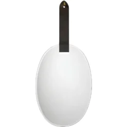 Tether 49 X 32 Inch Charcoal Grey W/ Antique Brass Decorative Knob Wall Mirror