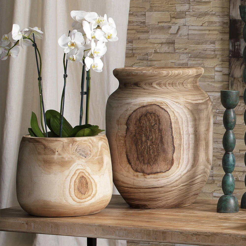 Topanga 22 X 16 Inch Wooden Vase - Image 2