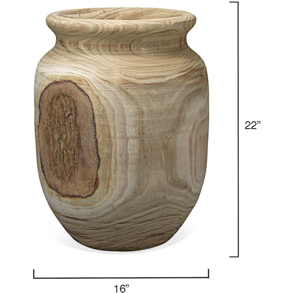 Topanga 22 X 16 Inch Wooden Vase - Image 3