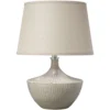 Basketweave 22 Inch 150.00 Watt Off White Table Lamp Portable Light