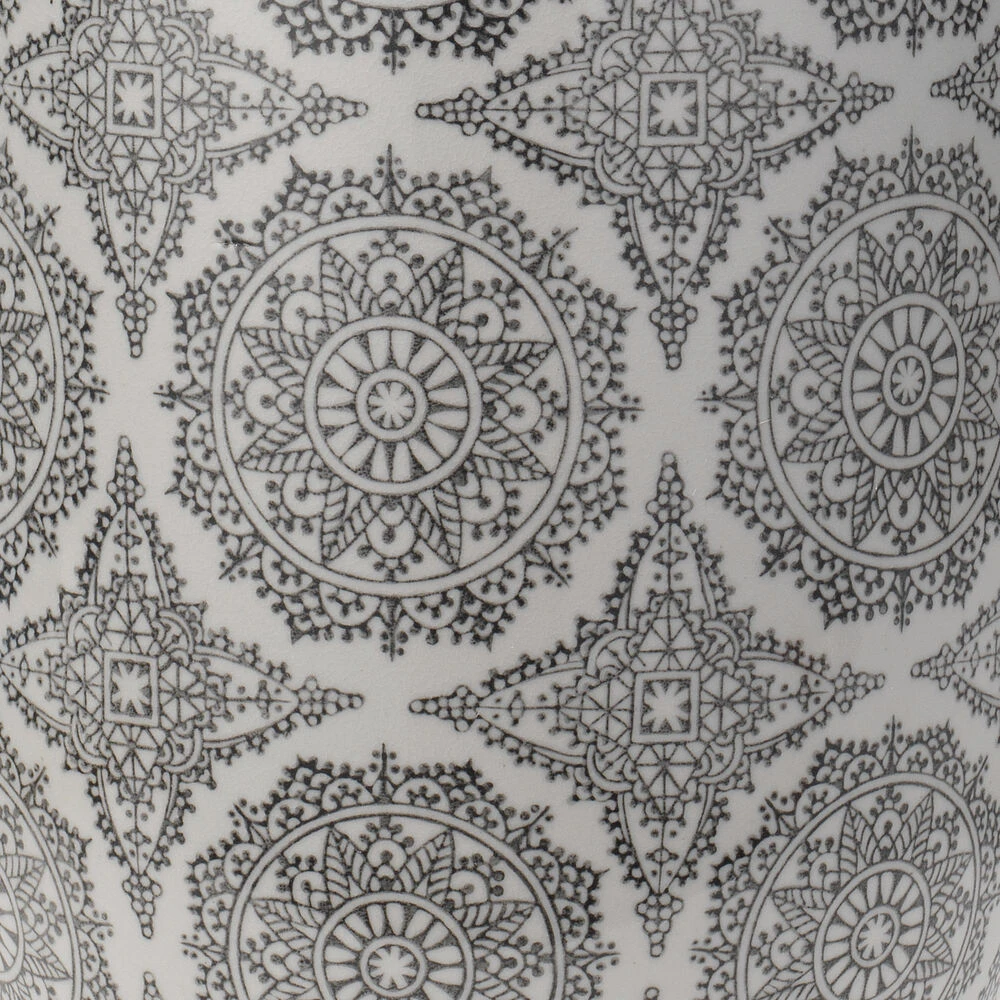 Beatrice 28 Inch 150.00 Watt Grey Patterned Ceramic Table Lamp Portable Light - Image 2