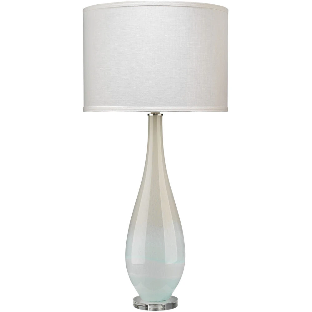 Dewdrop 35 Inch 150.00 Watt Sky Blue Glass Table Lamp Portable Light