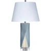 Diamond 18 Inch 100.00 Watt Blue And Cream Table Lamp Portable Light