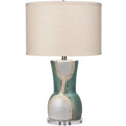 Estel 24 Inch 150.00 Watt Aqua / White / Natural Table Lamp Portable Light