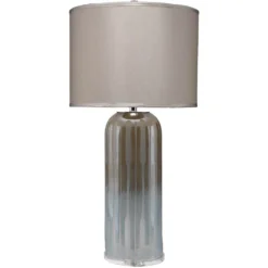 Ethereal 36 Inch 150.00 Watt Taupe & Opal Table Lamp Portable Light