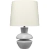Foundation 22 Inch 100.00 Watt Matte Frosted Grey Ceramic Table Lamp Portable Light