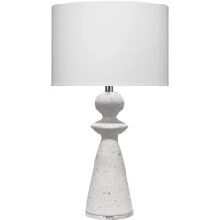 Guardian 27 Inch 150.00 Watt White Speckled Terrazzo Table Lamp Portable Light