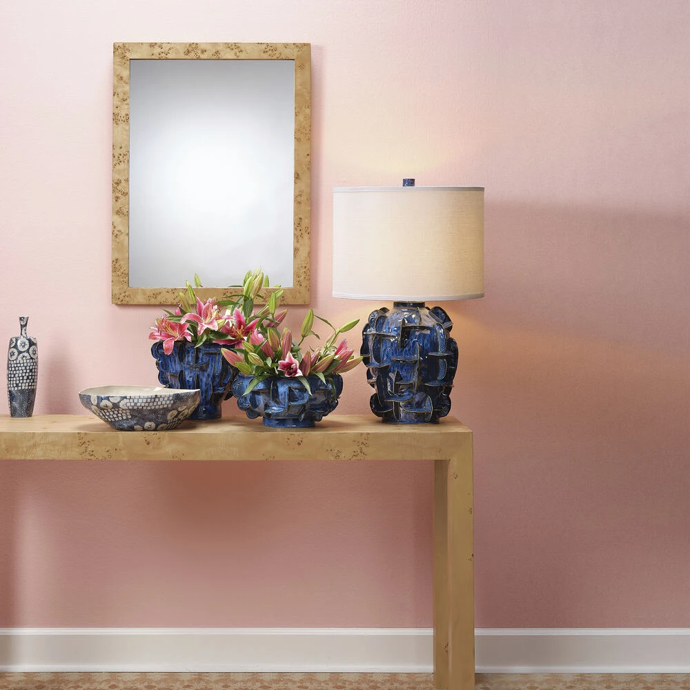 Helios 30.5 Inch 150.00 Watt Cobalt Blue Table Lamp Portable Light - Image 5