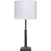 Humble 32 Inch 150.00 Watt Textured Charcoal Plaster Table Lamp Portable Light