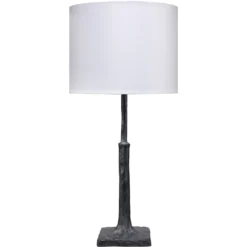 Humble 32 Inch 150.00 Watt Textured Charcoal Plaster Table Lamp Portable Light