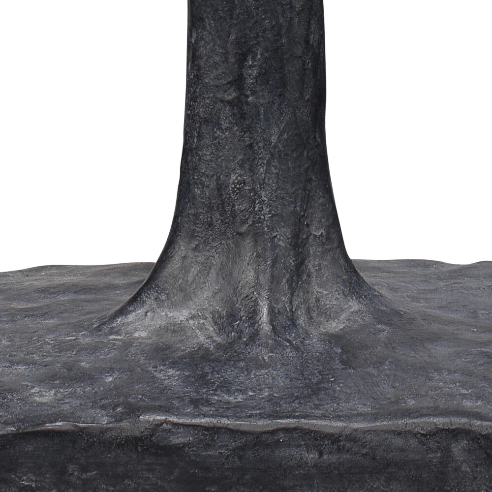 Humble 32 Inch 150.00 Watt Textured Charcoal Plaster Table Lamp Portable Light - Image 4