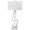 Ivy 34 Inch 150 Watt White Plaster Table Lamp Portable Light