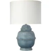 Kaya 26 Inch 150.00 Watt Blue Ceramic Table Lamp Portable Light