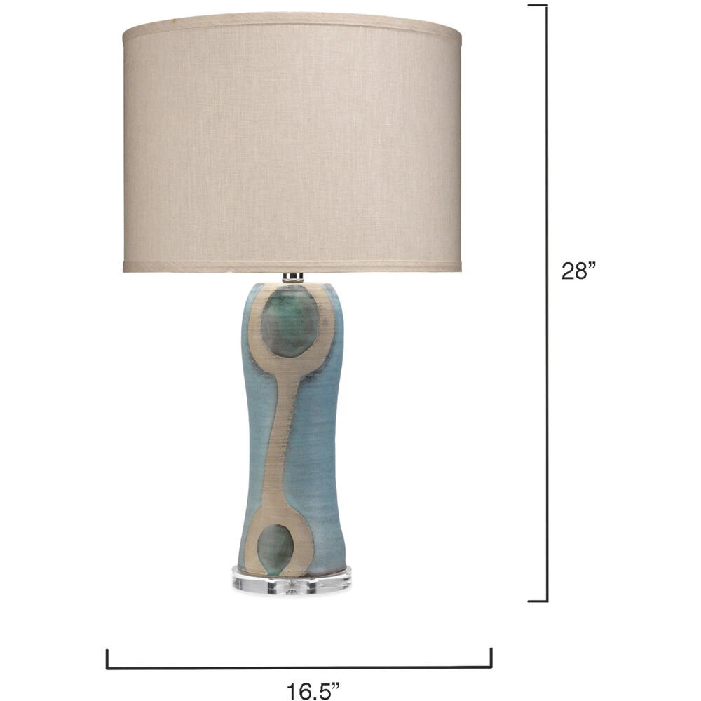 Maryln 28 Inch 150.00 Watt Blue / Black / Natural Table Lamp Portable Light - Image 5