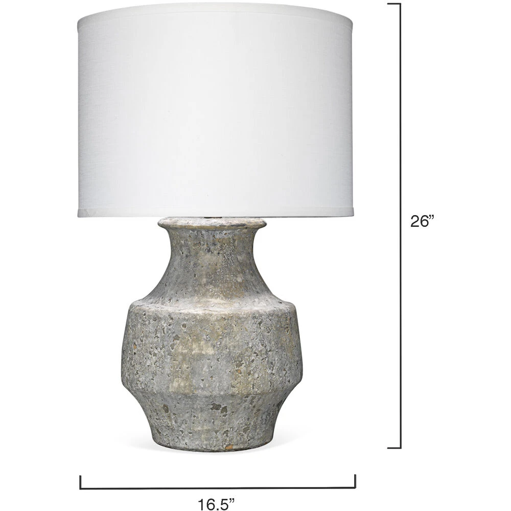 Masonry 27 Inch 150.00 Watt Grey Ceramic Table Lamp Portable Light - Image 3