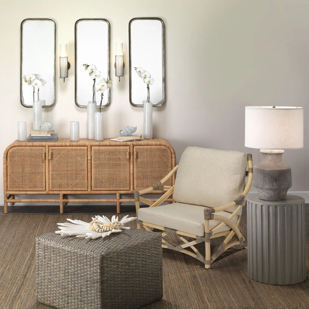 Masonry 27 Inch 150.00 Watt Grey Ceramic Table Lamp Portable Light - Image 5