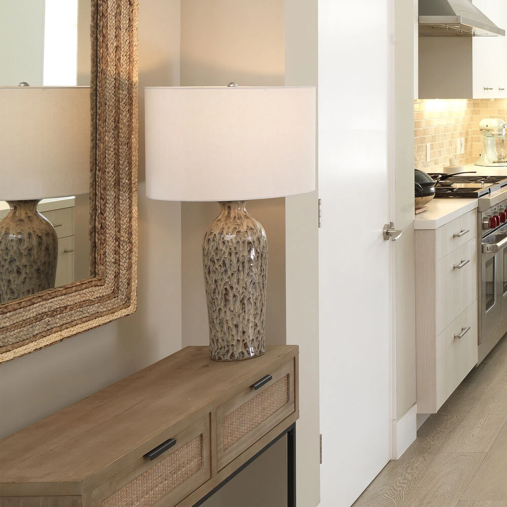 Nomad 30 Inch 100.00 Watt Brown Reactive Glaze Ceramic Table Lamp Portable Light - Image 5