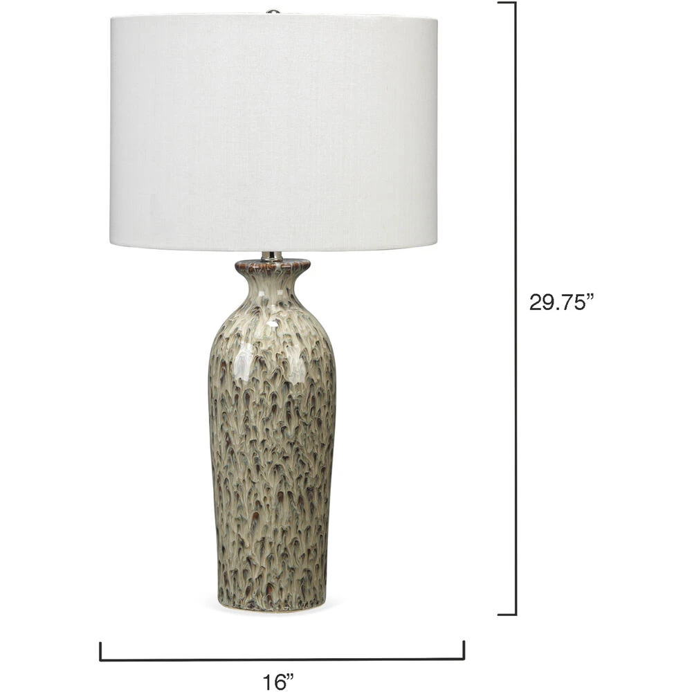 Nomad 30 Inch 100.00 Watt Brown Reactive Glaze Ceramic Table Lamp Portable Light - Image 3