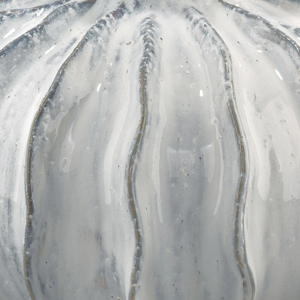 Oceane Gourd 27 Inch 150.00 Watt White Ceramic Table Lamp Portable Light - Image 4