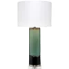 Wythe 33 Inch 150.00 Watt Aqua / Black / Cream Glaze Table Lamp Portable Light