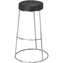 Henry 30 Inch Matte Charcoal And Pewter Bar Stool