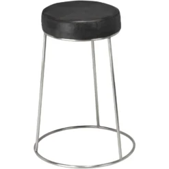 Henry 24 Inch Matte Charcoal And Pewter Counter Stool