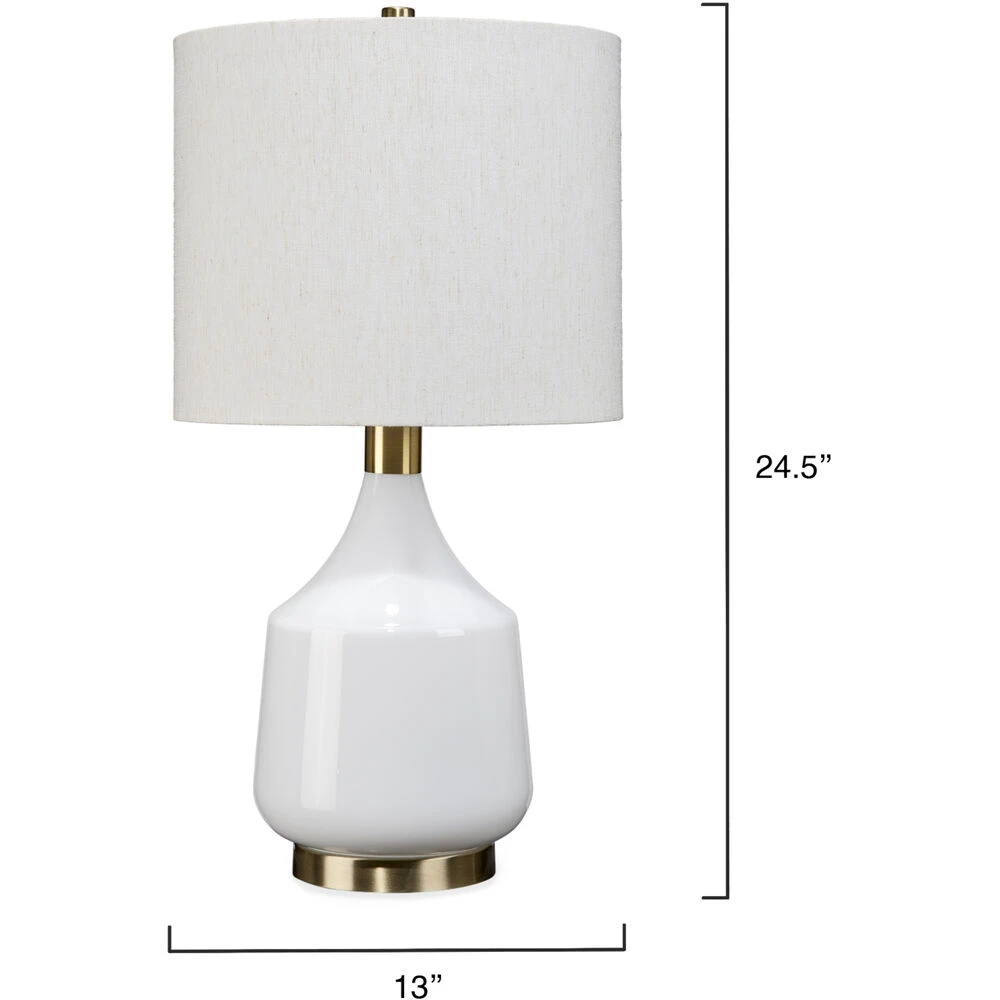 Amelia 24.5 Inch 100.00 Watt White Table Lamp Portable Light - Image 3