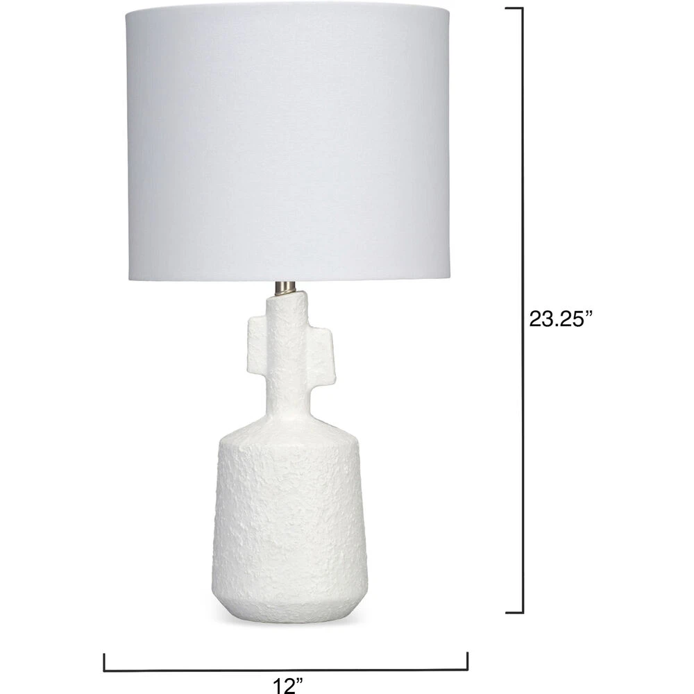 Flinstone 23.25 Inch 100.00 Watt White Table Lamp Portable Light - Image 3