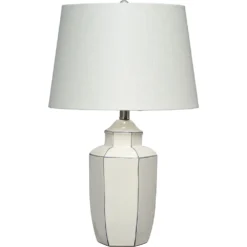 Outline 23.5 Inch 100.00 Watt White Table Lamp Portable Light